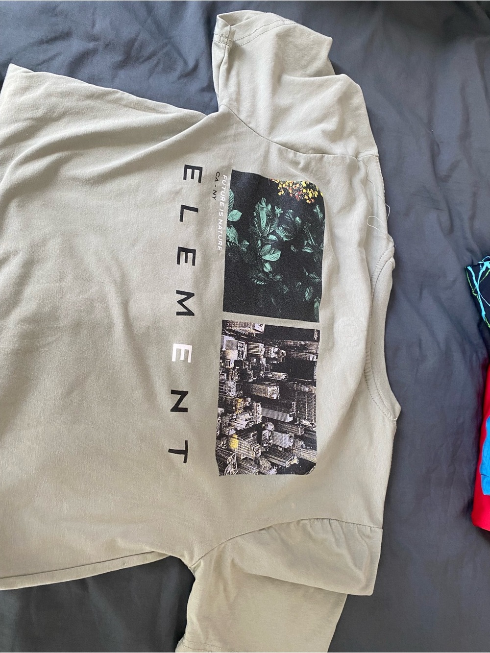 Element Kids Graphic Hoodie in Light Beige with Black Print